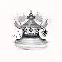 gambling number 7 tattoo design idea