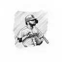 number 7, casino, baseball tattoo design idea