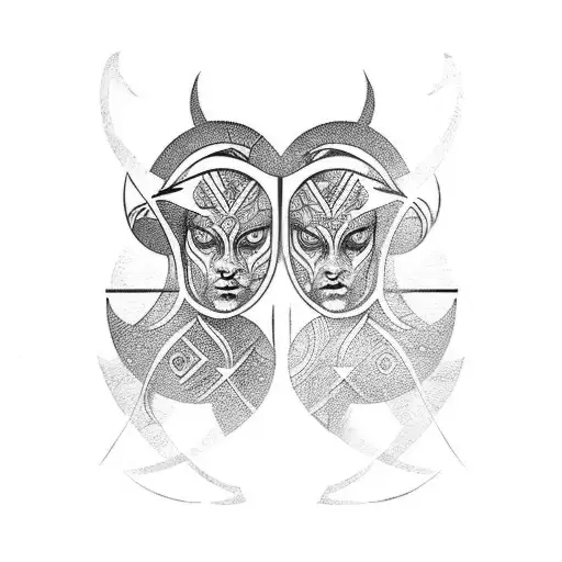 gemini tattoo design idea