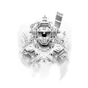 vaporwave tattoo design idea