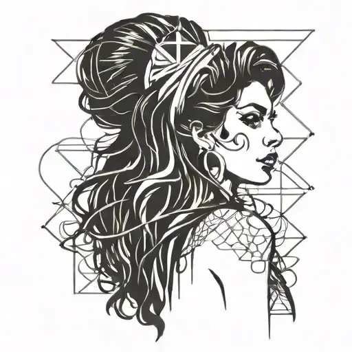 amy winehouse back to black tattoo design idea
