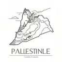 Palestine map tattoo design idea