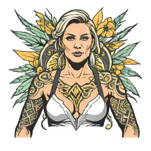 rhea ripley  tattoo design idea