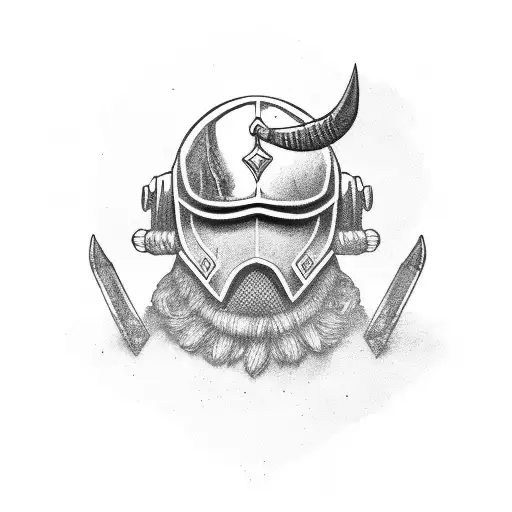A warrior with motivation words tattoo design idea