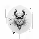 A warrior with motivation words tattoo design idea