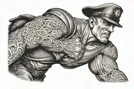 Train Strong Remain Strong man breaking tattoo design idea
