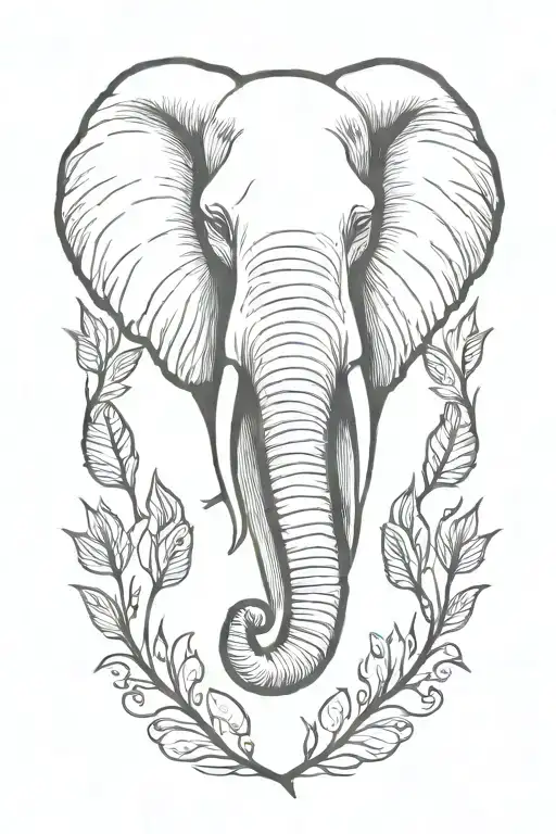 elephant head, two doves, "don't suck", 12/21/2004 tattoo design idea
