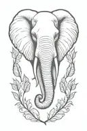 elephant head, two doves, "don't suck", 12/21/2004 tattoo design idea