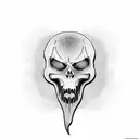 ghostface scream tattoo design idea