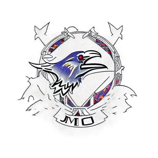 ravens tattoo design idea