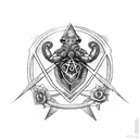 Atom, pentagram, freemason/illumanti, scorpion. Sword of honor pakistan, axolotl, balance libra scale (floral rose desig tattoo design idea