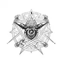 Atom, pentagram, freemason/illumanti, scorpion. Sword of honor pakistan, axolotl, balance libra scale (floral rose desig tattoo design idea