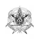 Atom, pentagram, freemason/illumanti, scorpion. Sword of honor pakistan, axolotl, balance libra scale (floral rose desig tattoo design idea