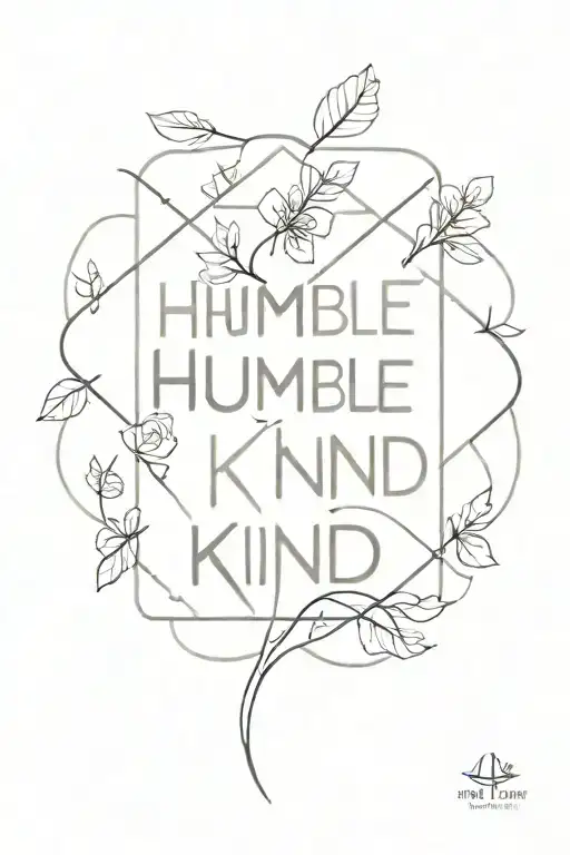 humble and kind take tattoo design idea