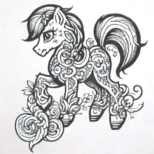 my little pony full body tattoo design idea