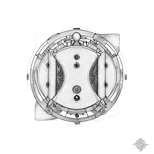 Turntable with soundwaves coming out tattoo design idea