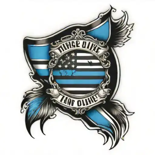 thin blue line tattoo tattoo design idea