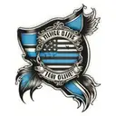 thin blue line tattoo tattoo design idea