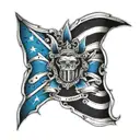 thin blue line tattoo tattoo design idea