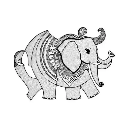 Elephant tattoo design idea