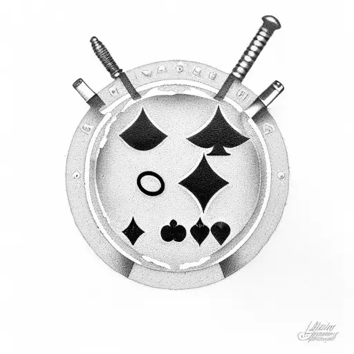life is a gamble cards dice  tattoo design idea