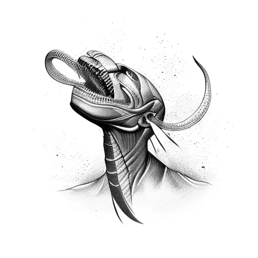 Black mamba head 24 tattoo design idea