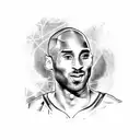Kobe bryant black mamba head tattoo design idea