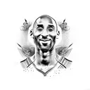 Kobe bryant black mamba head tattoo design idea