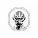 Black mamba head 24 tattoo design idea