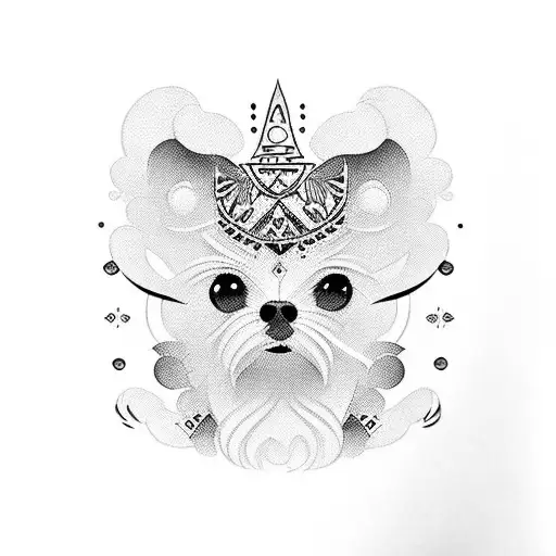 Disney tribal Maltese  tattoo design idea