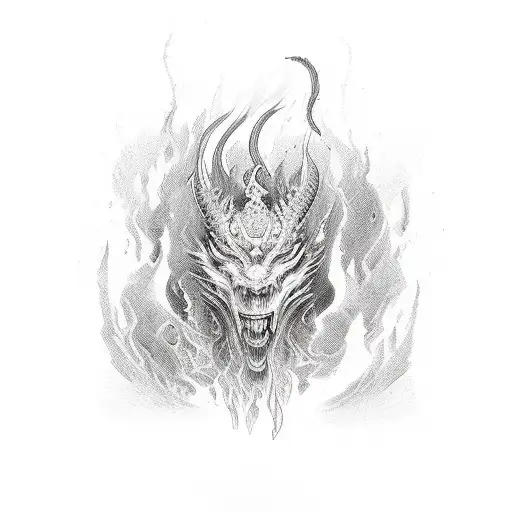 fire ignited tattoo design idea