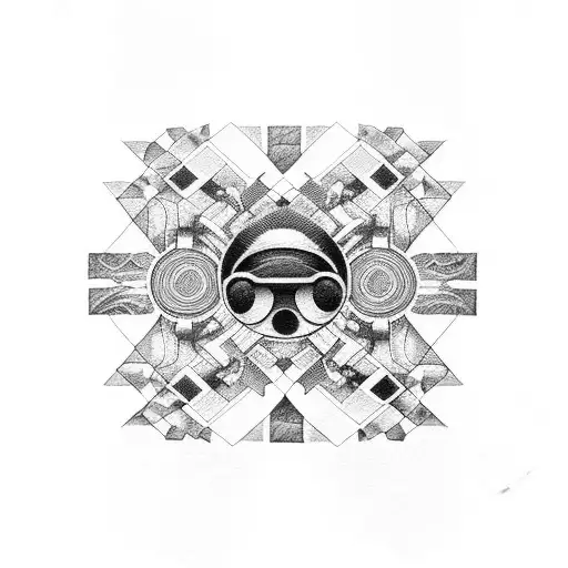 abbey road beatles geometry tattoo design idea