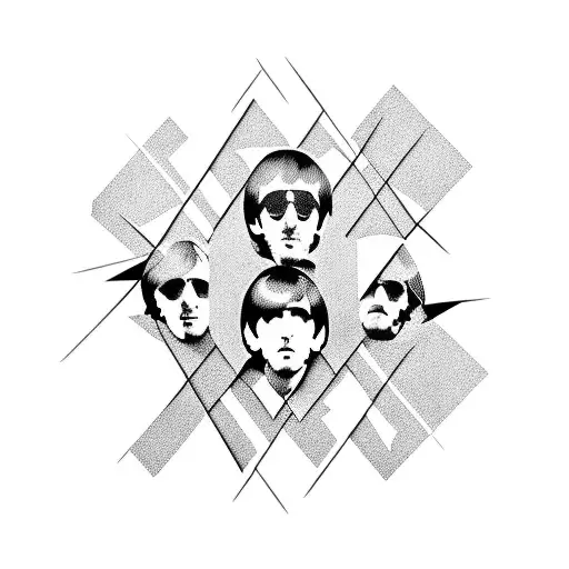beatles geometry abbey road tattoo design idea