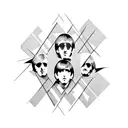 beatles geometry abbey road tattoo design idea