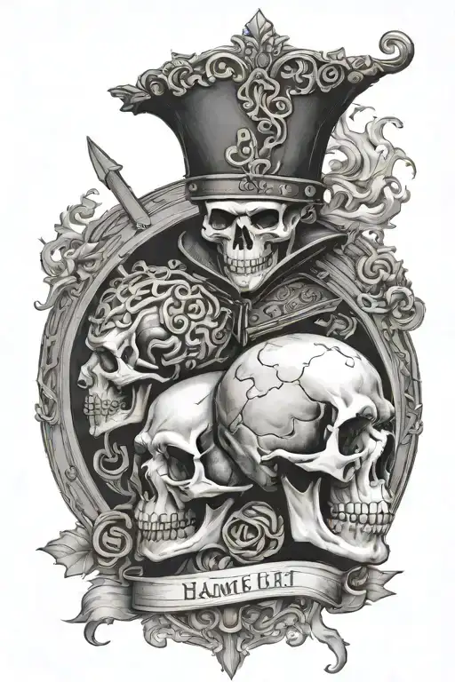 hamlet play symbolism tattoo design idea