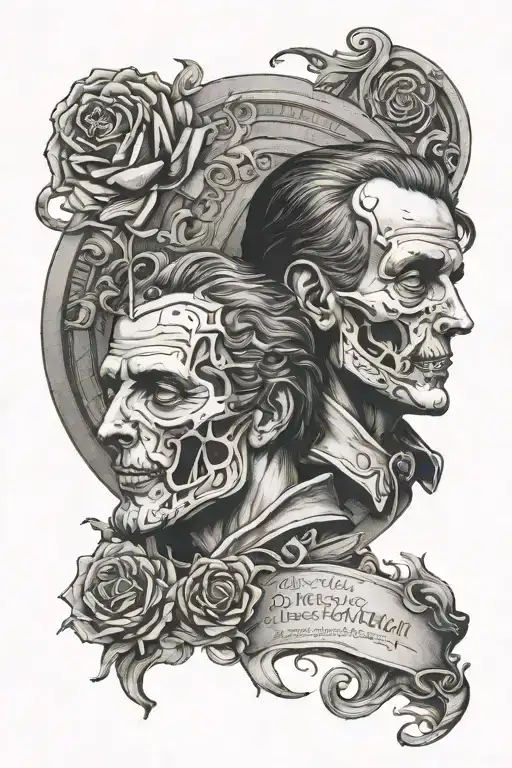 hamlet shakespeaian play tattoo design idea