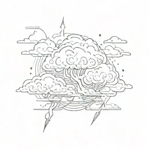 thunderstorms ⛈️  tattoo design idea