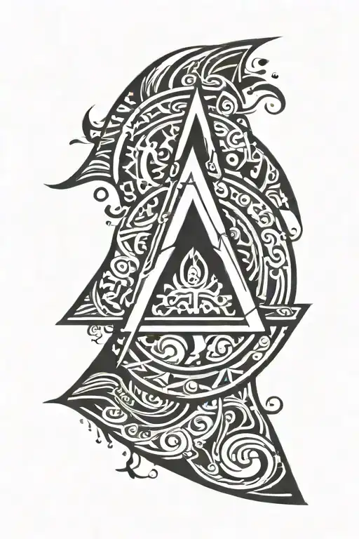 assassins creed symbol, rainbow, lgbtq style tatto tattoo design idea