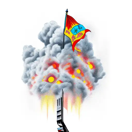 "The alamo" fire tattoo design idea