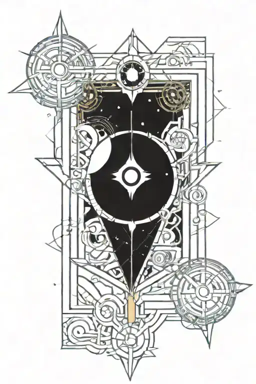 sailor moon tarot card tattoo design idea