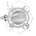 solar system tattoo design idea