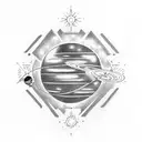 solar system tattoo design idea