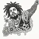 Love yourz j cole tattoo design idea