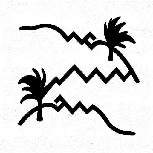 half arm sleeve that is thin lined minimalistic hawaiian themed. I'm looking for different items of nature and culture t tattoo design idea