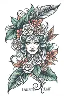 Lauren leaf tattoo design idea