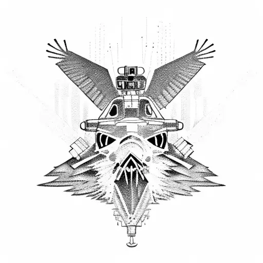 uh-60 blackhawk helicopter tattoo design idea