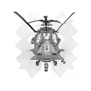 uh-60 blackhawk helicopter tattoo design idea