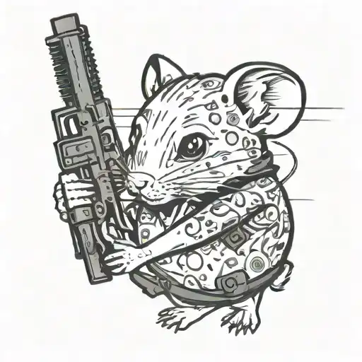 Hamster killer tattoo design idea