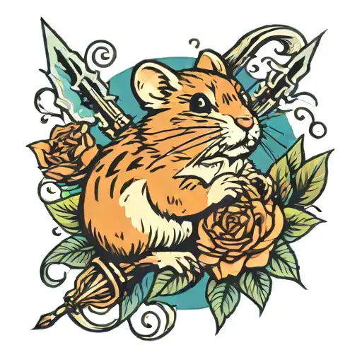 Hamster killer tattoo design idea