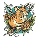 Hamster killer tattoo design idea